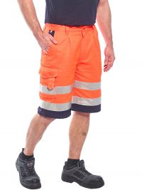 Warnschutz-Shorts aus Polyester-Baumwolle